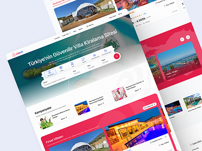 Hotel & Villa Booking Website Landing Page Design booking booking landing page booking website design holiday hotel hotel booking landing page hotel website design landing page landing page design travel trip ui ui design villa web design