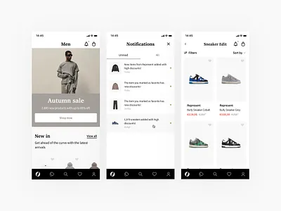 Otrium - Notifications. alerts ecommerce inform messages messaging notification product design ui ui design ux ux design