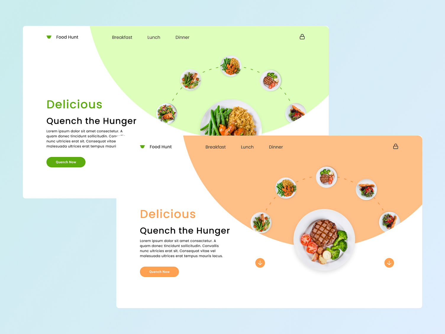 Food Hunt UI Design by Matsatso on Dribbble