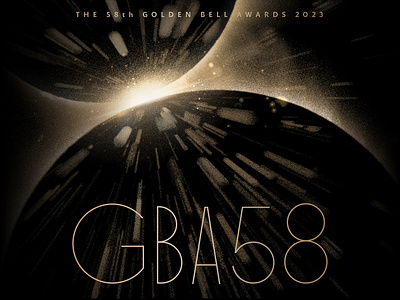 GBA58 The Golden Bell Awards 2023 - Boardcasting award ceremony collision event identity graphic design illustration kay visual poster