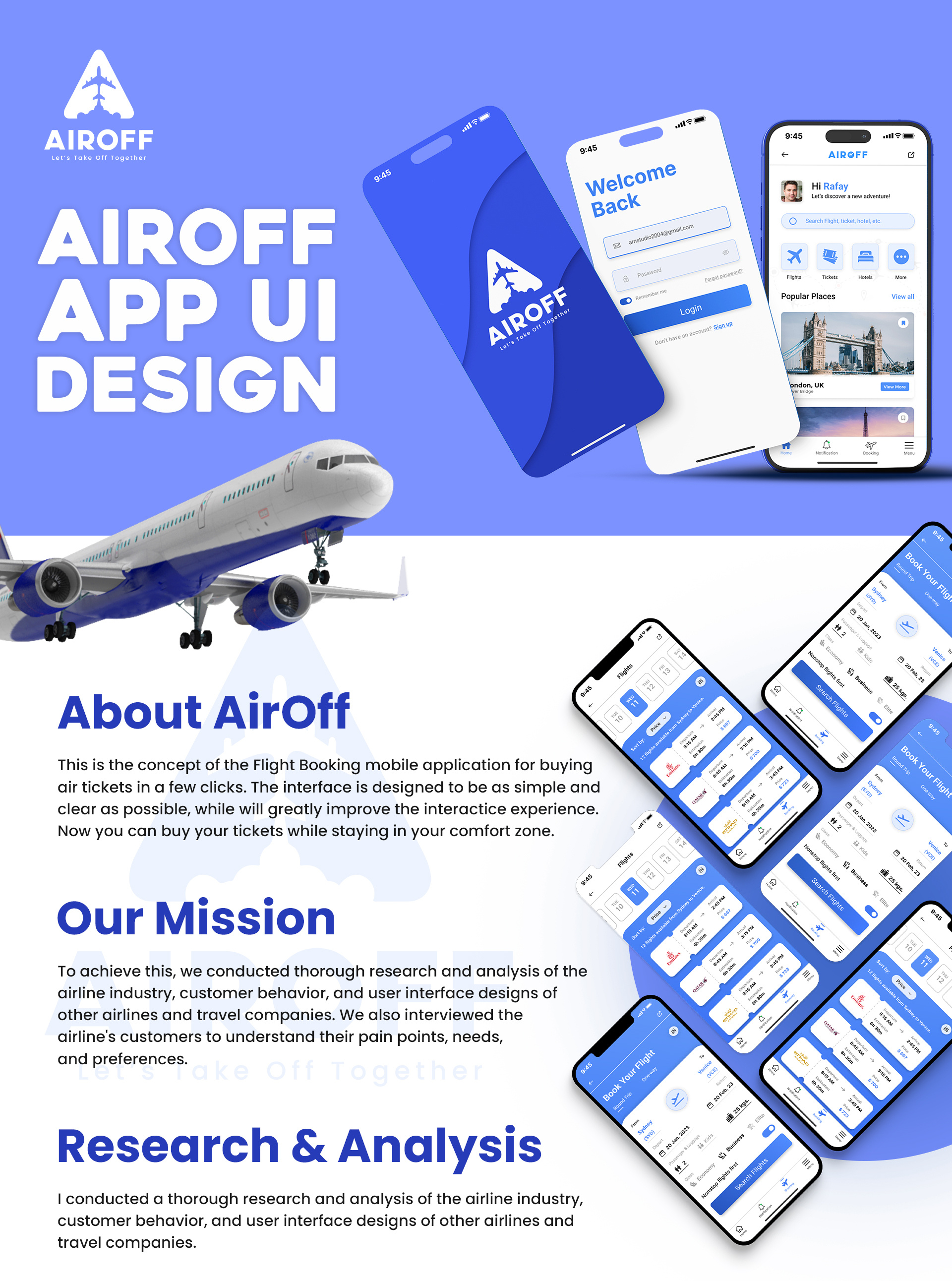 AIROFF | UI Design | Mobile Application adobe photoshop branding figma graphic design mobile application ui ui design