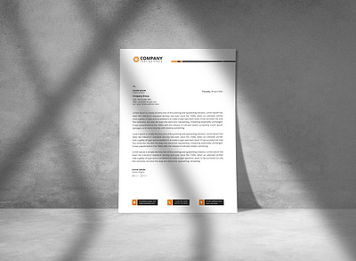 Letterhead Design branding business letterhead clean colorful company corporate creative cute design graphic design letterhead minimal modern simple template