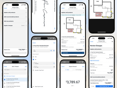 Change Order Flow - Mobile App - UX/UI app checkout clean clean ui deposit design ios app mobile mobile app mobile design money payment payment app professional ui ux