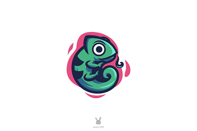 Chameleon animals baby baby animal branding chameleon cute cute animal design graphic design lizard logo logo design mascot reptile ui vibrant