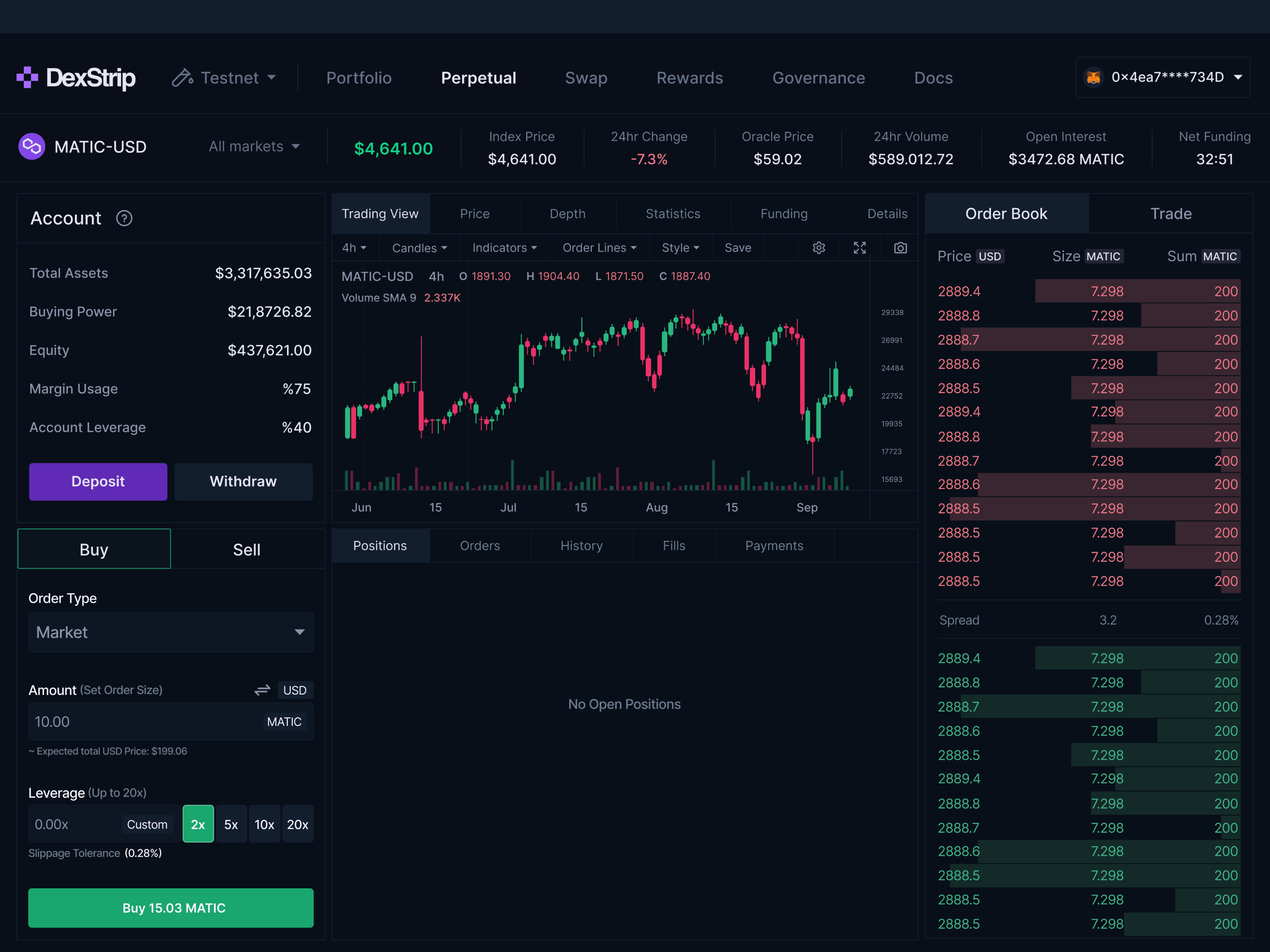 DexStrip Decentralized Exchange - Perpetual by Samm Mani on Dribbble