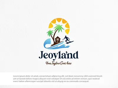 Holidays Logo Template affordable logo design holidays land land logo sport surfing travel vacation wave logo