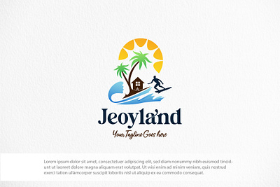 Holidays Logo Template affordable logo design holidays land land logo sport surfing travel vacation wave logo
