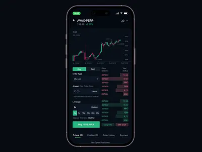 Crypto Wallet Dark - Perpetual Trading crypto crypto trading cryptocurrency design mobile perp trading perpetual trading web3