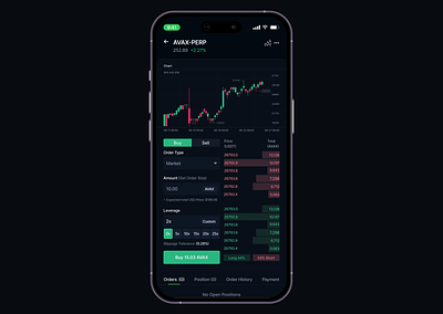 Crypto Wallet Dark - Perpetual Trading crypto crypto trading cryptocurrency design mobile perp trading perpetual trading web3