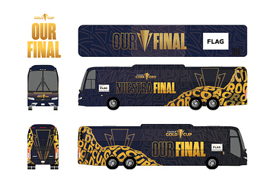Our Final bus wrap - Gold Cup branding bus wrap creative design football graphic design logo soccer sports