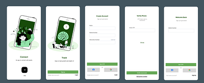 Registration page for PlantCare mobile app challenge 001 daily ui