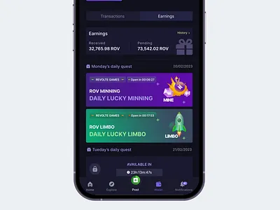 Decentralized Social Platform - Wallet blockchain crypto crypto games cryptocurrency design games product design ui design wallet web3 web3 games