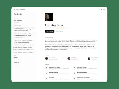 E-Learning 🪶 app clean e learning e learning elearning medium notion product design saas text editor ui ux