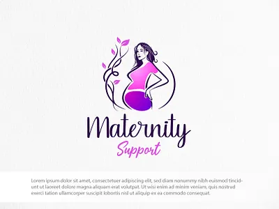 Stylish Pregnancy logo template. affordable logo print