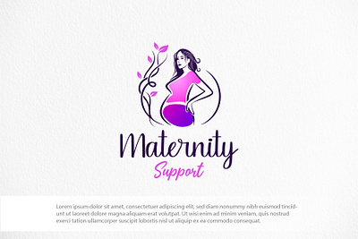 Stylish Pregnancy logo template. affordable logo print