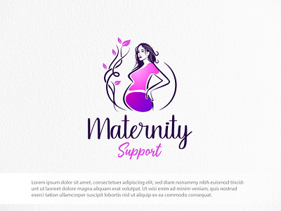 Stylish Pregnancy logo template. affordable logo print