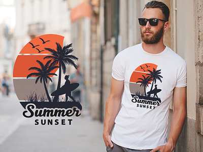 Custom Beach\Summer t-shirt design on Behance