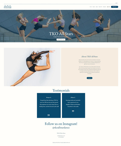 Dance Studio Site dance design studio website wix