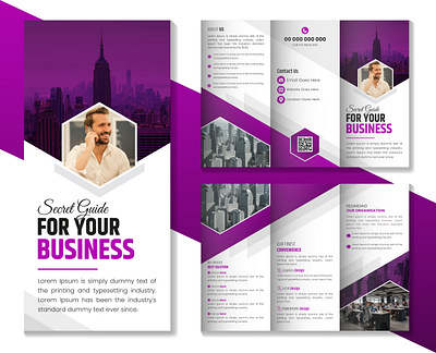 Corporate Business Trifold Brochure Design branding brochure design facebook post flyer graphic design illustration instagram post logo triffold trifold brochure ui