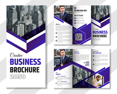 Corporate Business Trifold Brochure Design branding brochure brochure trifold business trifold design facebook post flyer graphic design illustration instagram post logo trifold ui