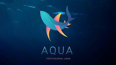 Aqua Logo Design aqua design golden ratio graphic design logo sea water whale