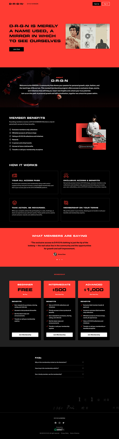 WEB3 club by D-R-G-N KWOON 3d design graphic design ui ux web
