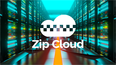 "Zip cloud" concept logo [every day logo challenge] day 14 branding cloud dailylogochallenge design graphic design illustration logo vector zip cloud