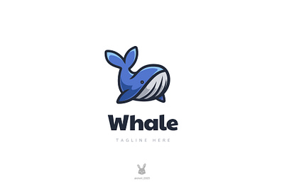Whale blue whale branding fish logo logo animal logo design mascot modern ocean sea sea animal whale