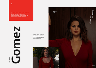 Selena Gomez's web design branding design graphic design selenagomez ui uiesign uiinspitation uiuxdesign ux webdesign