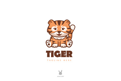 Tiger Baby cartoon clean cute animal icon logo logo animal logo cartoon logo tiger mascot modern logo tiger