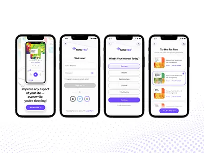 MindTRX app design - Onboarding Flow app appdesign ios mind onboarding screens space user interface ux