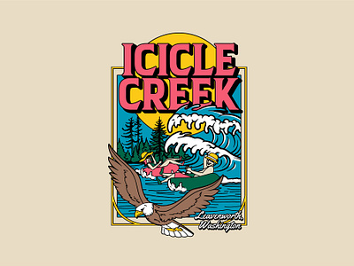 Icicle Creek T-Shirt Design graphic design illustration nature t shirt washington