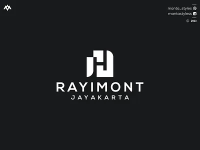 RAYIMONT JAYAKARTA branding design icon letter logo minimal rayimont jayakarta ry company logo ry logo yr logo