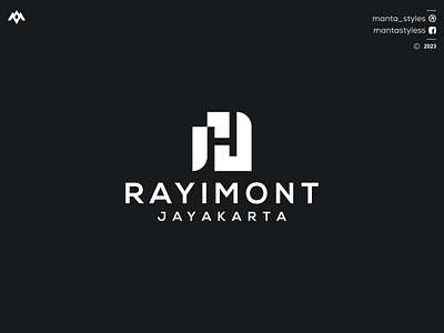 RAYIMONT JAYAKARTA branding design icon letter logo minimal rayimont jayakarta ry company logo ry logo yr logo