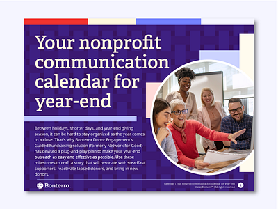 Year-End Communication Calendar calendar indesign layout design