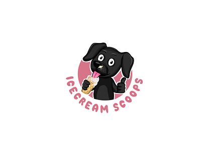 Logo design | ICECREAM SCOOPS brand branding dog graphic design icecream logo logo design