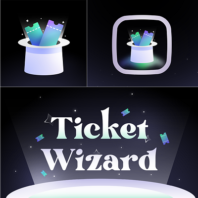 Ticket Wizard Branding branding design graphic design illustration logo wizard