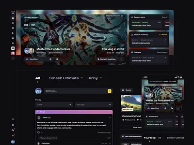 Home / Dynamic Widgets dashboard esports feed social media ui ux video games