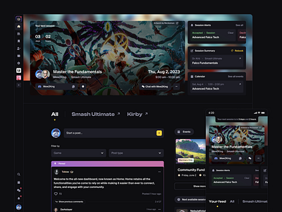 Home / Dynamic Widgets dashboard esports feed social media ui ux video games