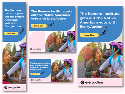 EveryAction Ad Set ad design illustrator marketing design social design