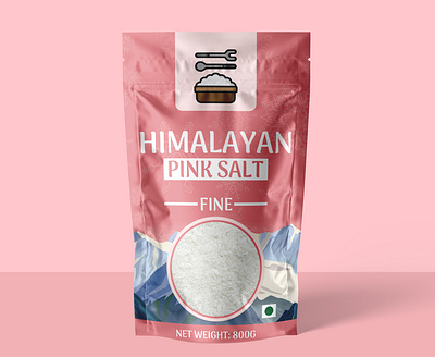 Himalayan Salt Pouch design boxdesign cbd oil design illustration label design labeldesign logo packaging design pouch pouchdesign premium design productlabel salt saltpackaging supplement