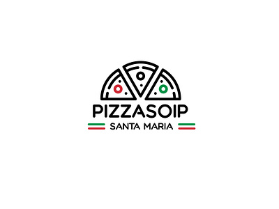 Logo design | PIZZASOIP - SANTA MARIA brand branding design graphic design illustration italy logo logo design pizza restaurant vector virtual identify