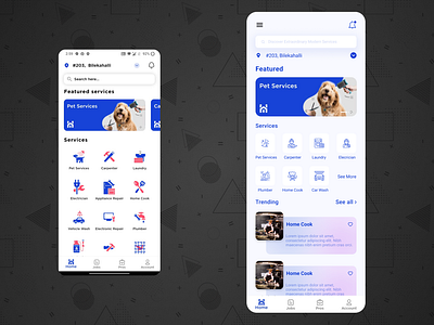 Revamped Pet Services Platform App! mobile app pets ui ui design ux