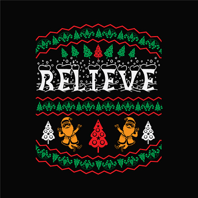 Believe christmas mug design