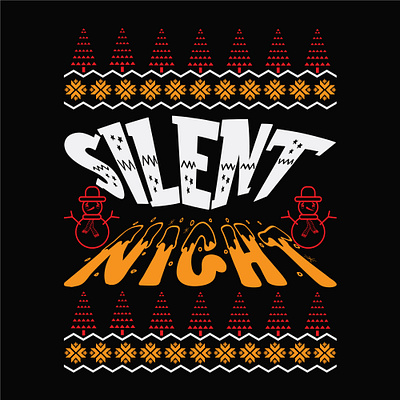 Silent night christmas mug design