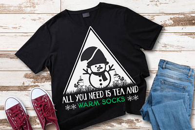 All you need is tea and warm socks 2 christmas mug design