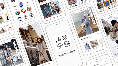 WeatherWear - Combine weather and fashion. branding design ui ux
