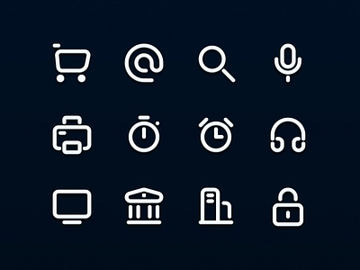 Icons Set branding design figma flat graphic design icon icons iconset illustration mobile ui web