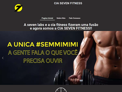 cia seven fitness site institucional de academia branding graphic design logo typography