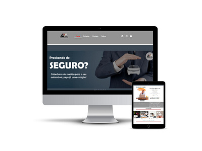 site institucional de corretora de seguros branding graphic design logo typography